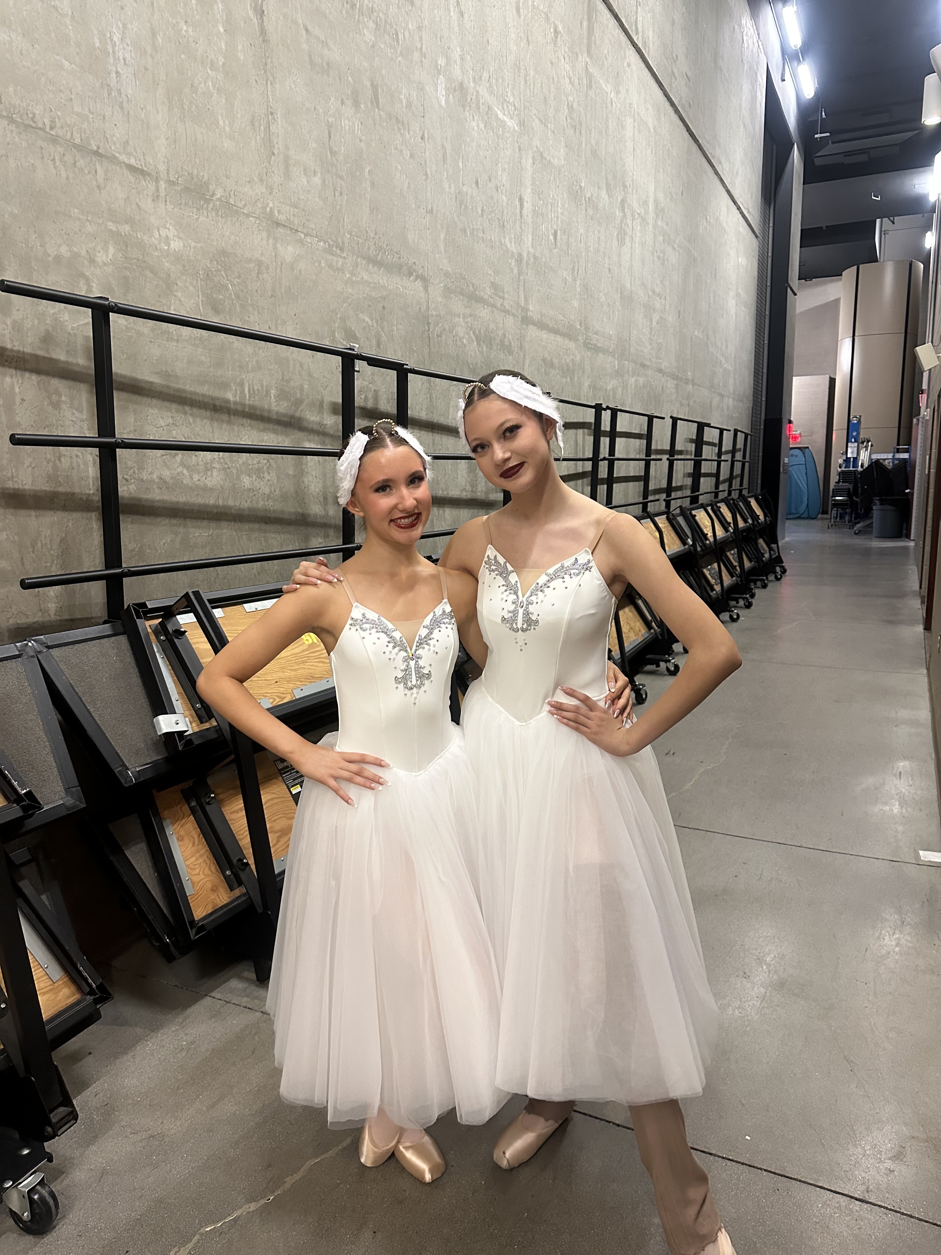 Dancers backstage at Perfect Pointe